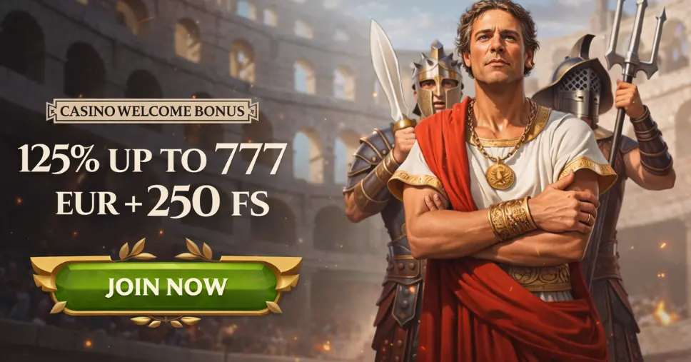  Lanista Casino welcome bonus – 125% up to 777 EUR plus 250 free spins at EU Casinos 